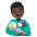 Man Feeding Baby Dark Skin Tone Emoji from Noto Emoji Set