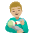Man Feeding Baby Medium Light Skin Tone Emoji from Noto Emoji Set