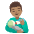 Man Feeding Baby Medium Skin Tone Emoji from Noto Emoji Set