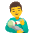 Man Feeding Baby Emoji from Noto Emoji Set