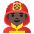Man Firefighter Dark Skin Tone Emoji from Noto Emoji Set