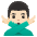 Man Gesturing No Light Skin Tone Emoji from Noto Emoji Set