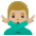Man Gesturing No Medium Light Skin Tone Emoji from Noto Emoji Set