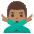 Man Gesturing No Medium Skin Tone Emoji from Noto Emoji Set
