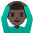 Man Gesturing Ok Dark Skin Tone Emoji from Noto Emoji Set