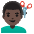 Man Getting Haircut Dark Skin Tone Emoji from Noto Emoji Set