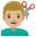 Man Getting Haircut Medium Light Skin Tone Emoji from Noto Emoji Set