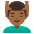 Man Getting Massage Medium Dark Skin Tone Emoji from Noto Emoji Set