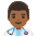 Man Health Worker Medium Dark Skin Tone Emoji from Noto Emoji Set