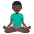 Man In Lotus Position Dark Skin Tone Emoji from Noto Emoji Set