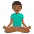 Man In Lotus Position Medium Dark Skin Tone Emoji from Noto Emoji Set