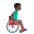 Man In Manual Wheelchair Facing Right Dark Skin Tone Emoji from Noto Emoji Set