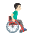 Man In Manual Wheelchair Facing Right Light Skin Tone Emoji from Noto Emoji Set