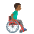 Man In Manual Wheelchair Facing Right Medium Dark Skin Tone Emoji from Noto Emoji Set