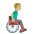 Man In Manual Wheelchair Facing Right Medium Light Skin Tone Emoji from Noto Emoji Set