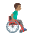 Man In Manual Wheelchair Facing Right Medium Skin Tone Emoji from Noto Emoji Set