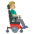 Man In Motorized Wheelchair Facing Right Medium Light Skin Tone Emoji from Noto Emoji Set