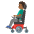 Man In Motorized Wheelchair Medium Dark Skin Tone Emoji from Noto Emoji Set