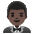 Man In Tuxedo Dark Skin Tone Emoji from Noto Emoji Set