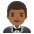 Man In Tuxedo Medium Dark Skin Tone Emoji from Noto Emoji Set