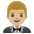 Man In Tuxedo Medium Light Skin Tone Emoji from Noto Emoji Set