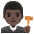 Man Judge Dark Skin Tone Emoji from Noto Emoji Set
