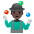 Man Juggling Dark Skin Tone Emoji from Noto Emoji Set
