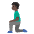 Man Kneeling Dark Skin Tone Emoji from Noto Emoji Set