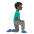 Man Kneeling Facing Right Dark Skin Tone Emoji from Noto Emoji Set