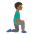 Man Kneeling Facing Right Medium Dark Skin Tone Emoji from Noto Emoji Set