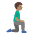 Man Kneeling Facing Right Medium Skin Tone Emoji from Noto Emoji Set