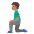 Man Kneeling Medium Skin Tone Emoji from Noto Emoji Set