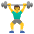 Man Lifting Weights Emoji from Noto Emoji Set