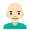 Man Light Skin Tone Bald Emoji from Noto Emoji Set