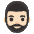 Man Light Skin Tone Beard Emoji from Noto Emoji Set