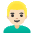 Man Light Skin Tone Blond Hair Emoji from Noto Emoji Set