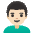 Man Light Skin Tone Curly Hair Emoji from Noto Emoji Set