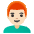 Man Light Skin Tone Red Hair Emoji from Noto Emoji Set