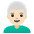 Man Light Skin Tone White Hair Emoji from Noto Emoji Set