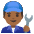 Man Mechanic Medium Dark Skin Tone Emoji from Noto Emoji Set