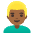 Man Medium Dark Skin Tone Blond Hair Emoji from Noto Emoji Set