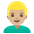 Man Medium Light Skin Tone Blond Hair Emoji from Noto Emoji Set