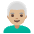 Man Medium Light Skin Tone White Hair Emoji from Noto Emoji Set