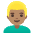 Man Medium Skin Tone Blond Hair Emoji from Noto Emoji Set