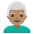 Man Medium Skin Tone White Hair Emoji from Noto Emoji Set