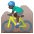 Man Mountain Biking Dark Skin Tone Emoji from Noto Emoji Set
