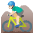 Man Mountain Biking Light Skin Tone Emoji from Noto Emoji Set