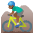 Man Mountain Biking Medium Dark Skin Tone Emoji from Noto Emoji Set