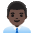 Man Office Worker Dark Skin Tone Emoji from Noto Emoji Set