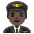 Man Pilot Dark Skin Tone Emoji from Noto Emoji Set